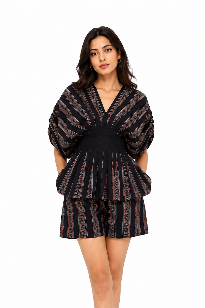 Ajrakh Stripes Shorts