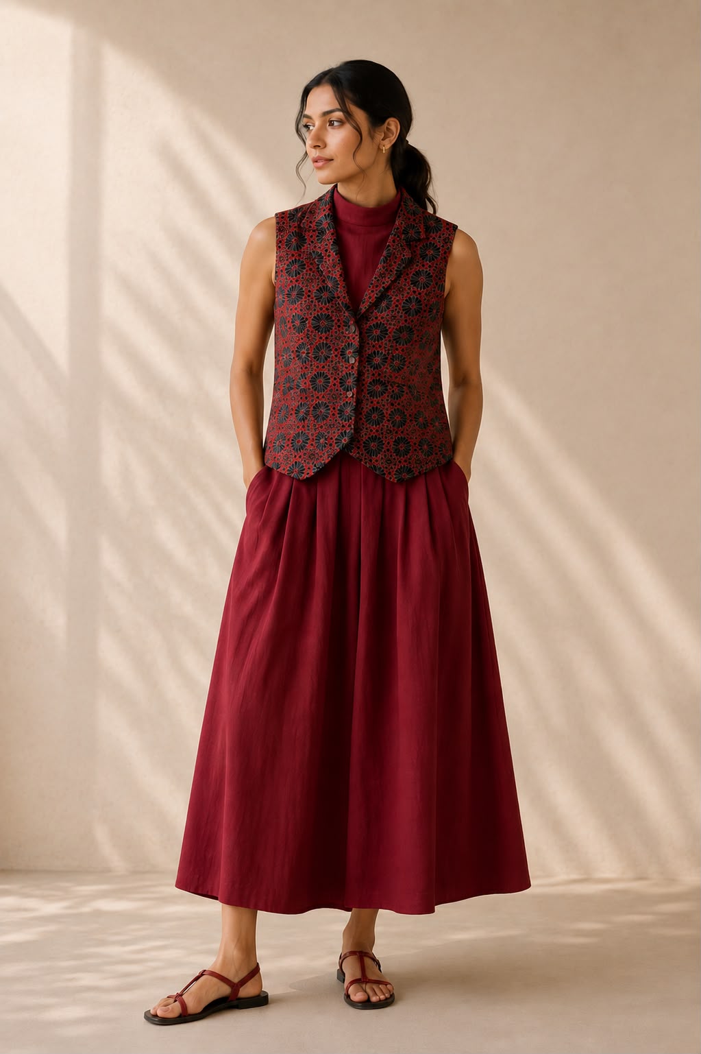 04 Ajrakh Waist Coat